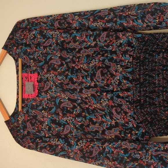 Anthropologie Vanessa Virginia Smocked Waist Long sleeves Sheer Boho Sun dress - Picture 4 of 15